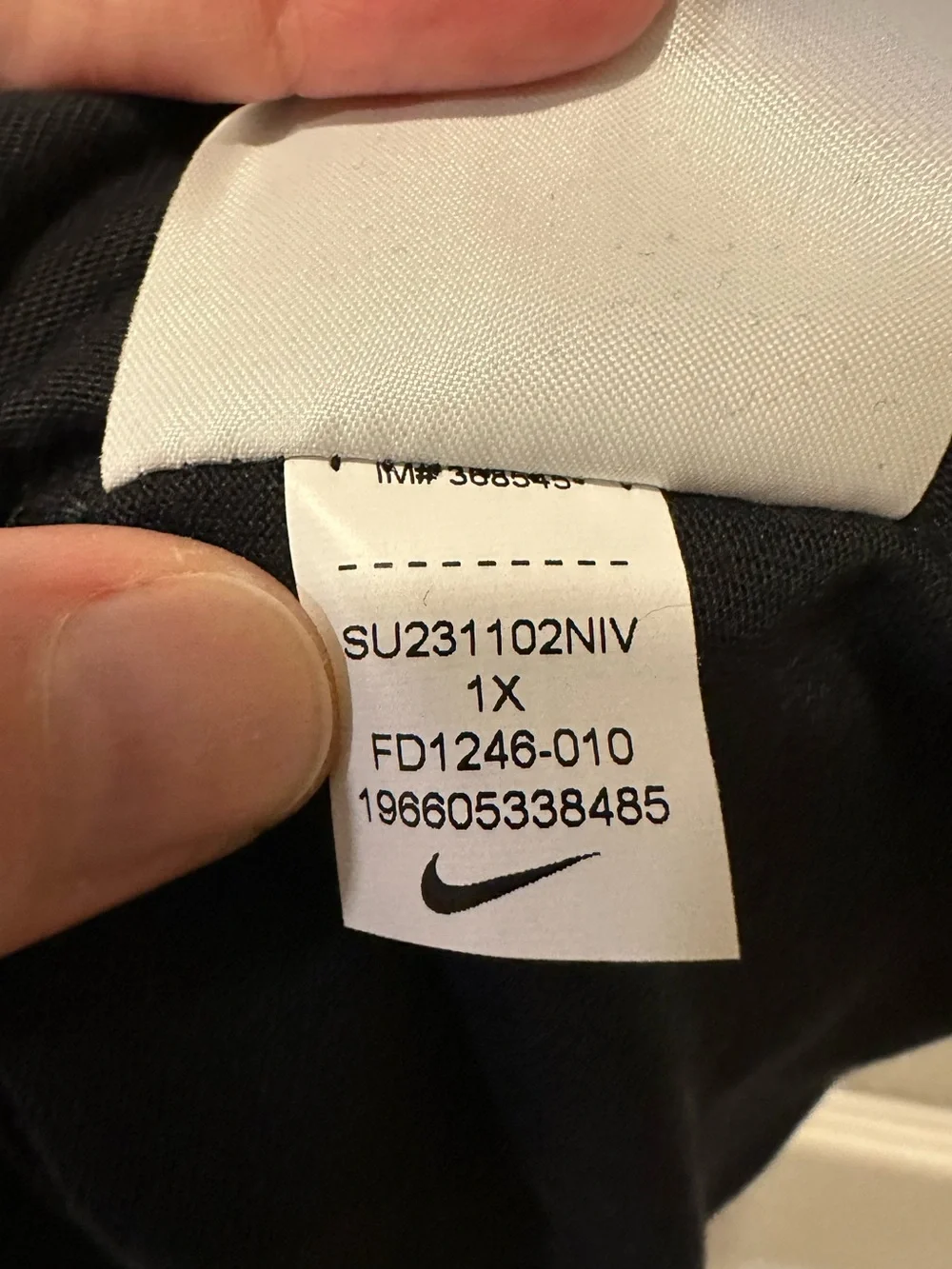 Nike 1X Black Logo Crewneck Cotton Tee Shirt NWT